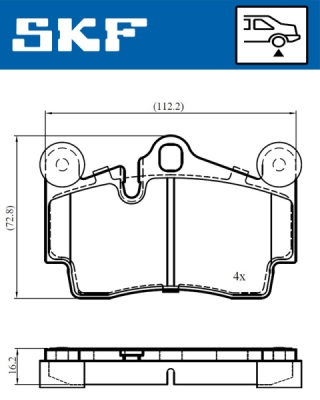 Set placute frana SKF VKBP 90378