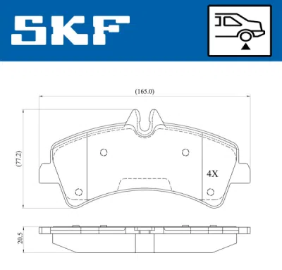 Set placute frana SKF VKBP 90149