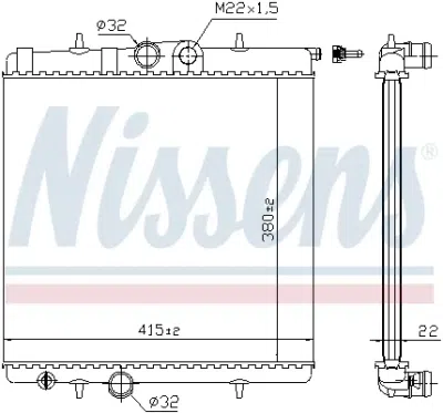 Radiator, racire motor NISSENS 63708A