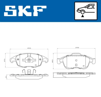 Set placute frana SKF VKBP 80005