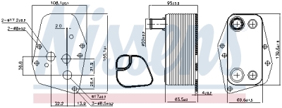 Radiator ulei, ulei motor NISSENS 90904