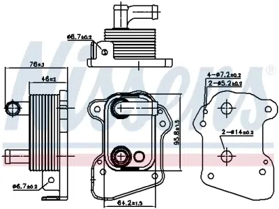 Radiator ulei, ulei motor NISSENS 90977