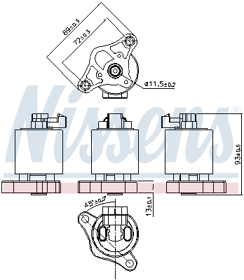 Supapa EGR NISSENS 98153