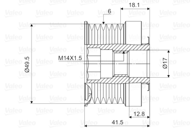 Sistem roata libera, generator VALEO 588054