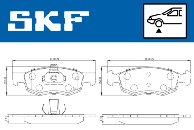 Set placute frana SKF VKBP 80294