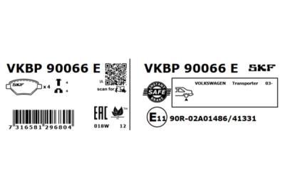Set placute frana SKF VKBP 90066 E