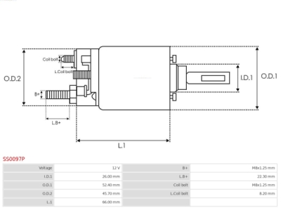 Solenoid, electromotor AS-PL SS0097P