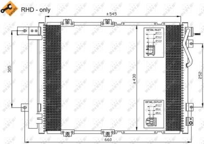 Condensator, climatizare NRF 35519
