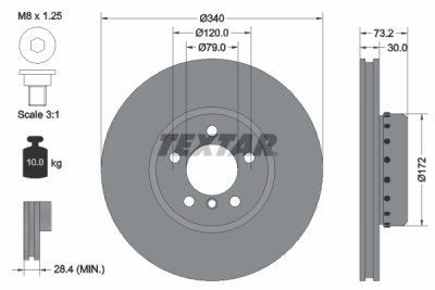 Disc frana TEXTAR 92264925