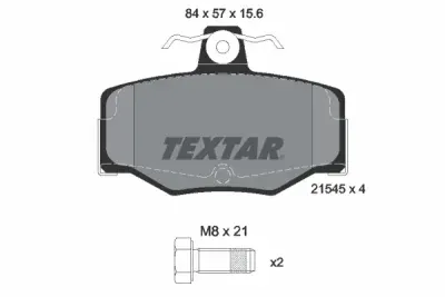 Set placute frana TEXTAR 2154501