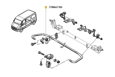 Bucsa, bara stabilizatoare ORIGINAL RENAULT 7700667184