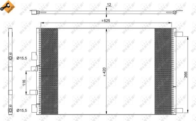 Condensator, climatizare NRF 35913