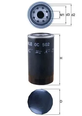 Filtru ulei MAHLE OC 502