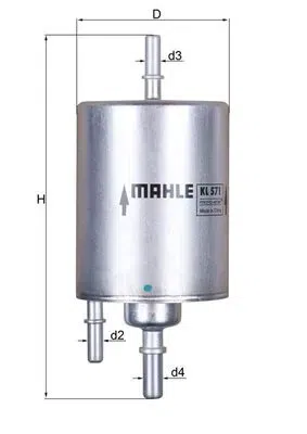 Filtru combustibil MAHLE KL 571