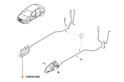 Mâner usa, echipare interioara ORIGINAL RENAULT 7700 353 283