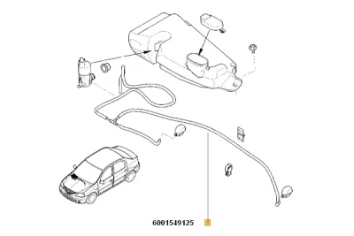 Tub spalator parte pasager log ORIGINAL RENAULT 6001549125