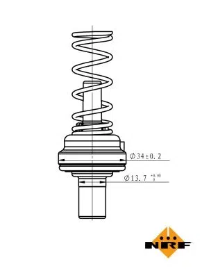 Termostat, lichid racire NRF 725195