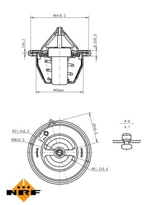 Termostat, lichid racire NRF 725196