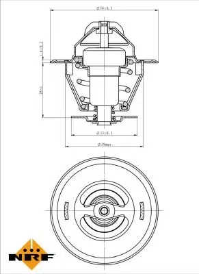 Termostat, lichid racire NRF 725036