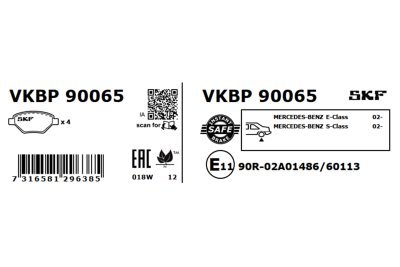 Set placute frana SKF VKBP 90065