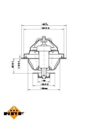 Termostat, lichid racire NRF 725162