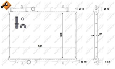 Radiator, racire motor NRF 58312