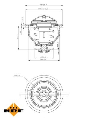 Termostat, lichid racire NRF 725140