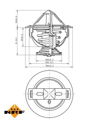 Termostat, lichid racire NRF 725060