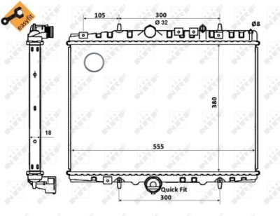 Radiator, racire motor NRF 58352
