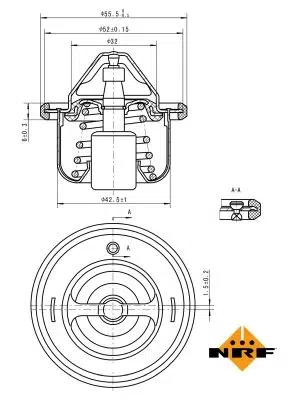 Termostat, lichid racire NRF 725127