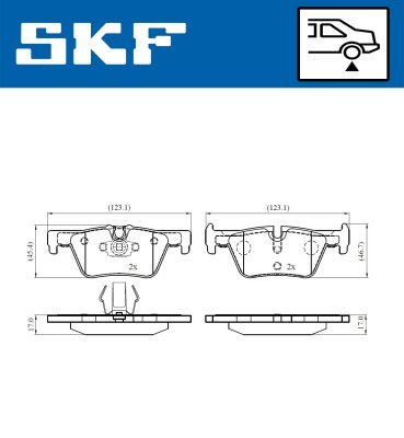 Set placute frana SKF VKBP 90026