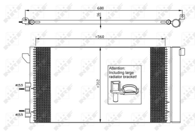 Condensator, climatizare NRF 35921