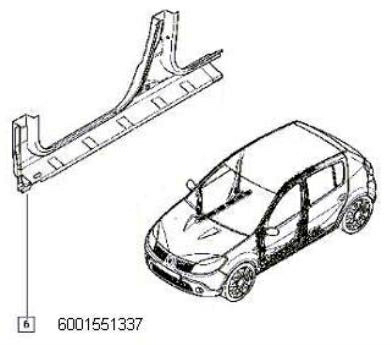Prag dreapta sand ORIGINAL RENAULT 6001551337