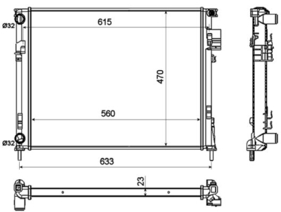 Radiator, racire motor NRF 58333