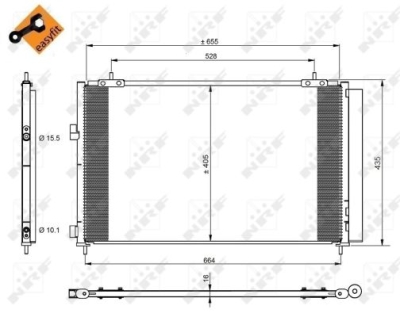 Condensator, climatizare NRF 350222