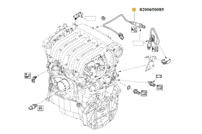 Sonda Lambda ORIGINAL RENAULT 82 00 650 085
