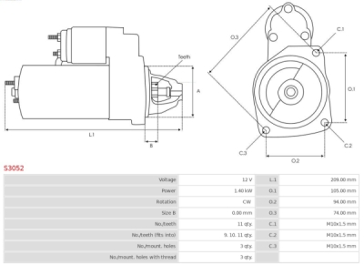 Demaror AS-PL S3052