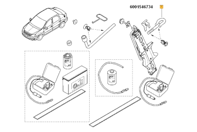 Cârlig de remorcare ORIGINAL RENAULT 6001546734