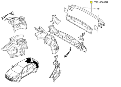 Traversa spate Megane iii ORIGINAL RENAULT 756100018R
