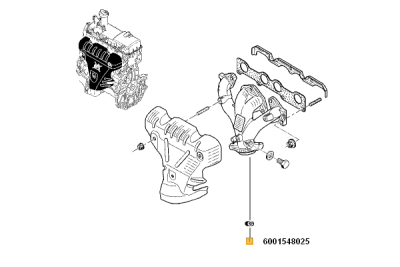 Galerie, sistem de esapament ORIGINAL RENAULT 6001548025