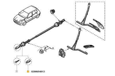Cablu acceleratie ORIGINAL RENAULT 8200694013