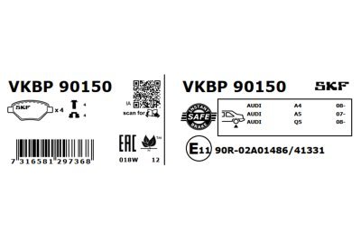 Set placute frana SKF VKBP 90150
