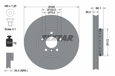 Disc frana TEXTAR 92253725