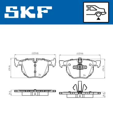 Set placute frana SKF VKBP 90372