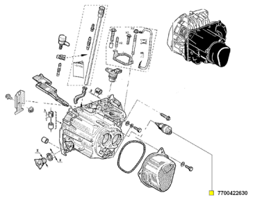 Comutator, lampa marsalier ORIGINAL RENAULT 77 00 422 630