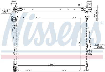 Radiator, racire motor NISSENS 60782A