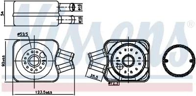 Radiator ulei, ulei motor NISSENS 90607