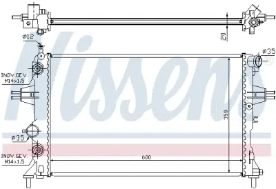 Radiator, racire motor NISSENS 632461