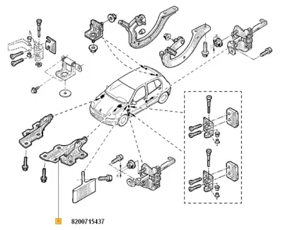 Balama capotastg ORIGINAL RENAULT 8200715437