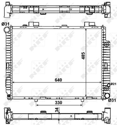 Radiator, racire motor NRF 58159